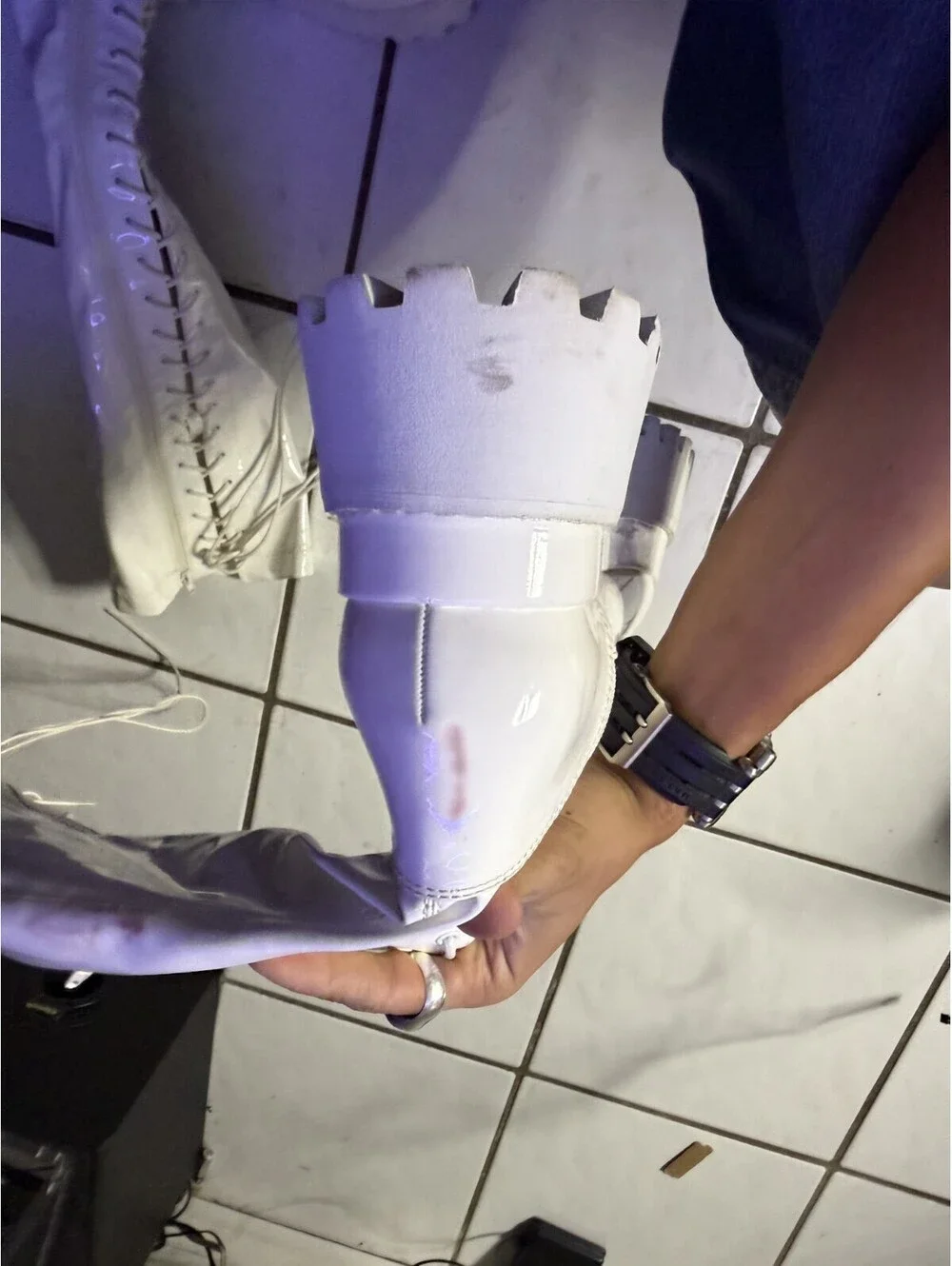 Dolls Kills Thigh-high Platform Boots White Size 19M